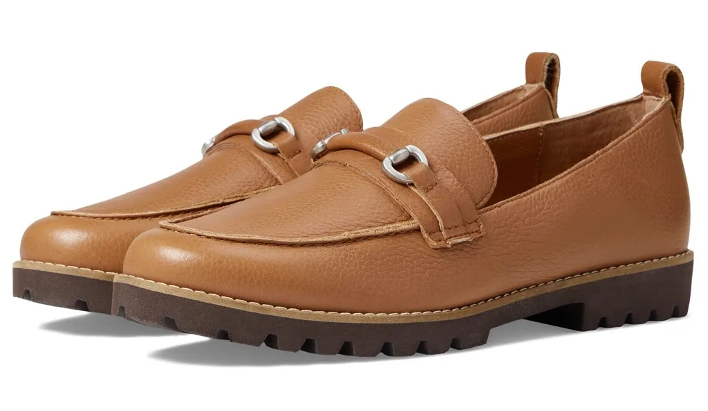 NWOT Gentle Souls Women's Eugene Lug Bit Leather Loafer In Cognac Size 6 1/2M - Image 1