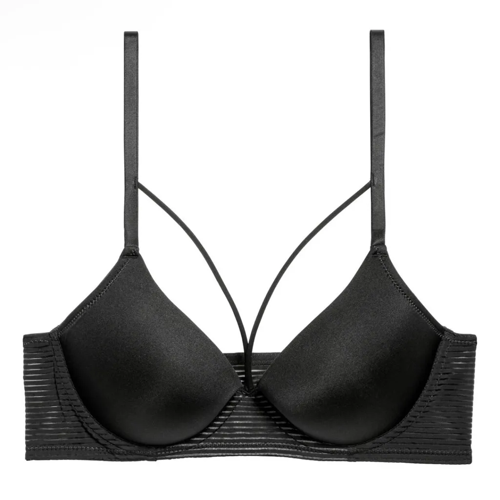 H&M Microfiber Push-Up Bra in Black | Size 36B - Image 4