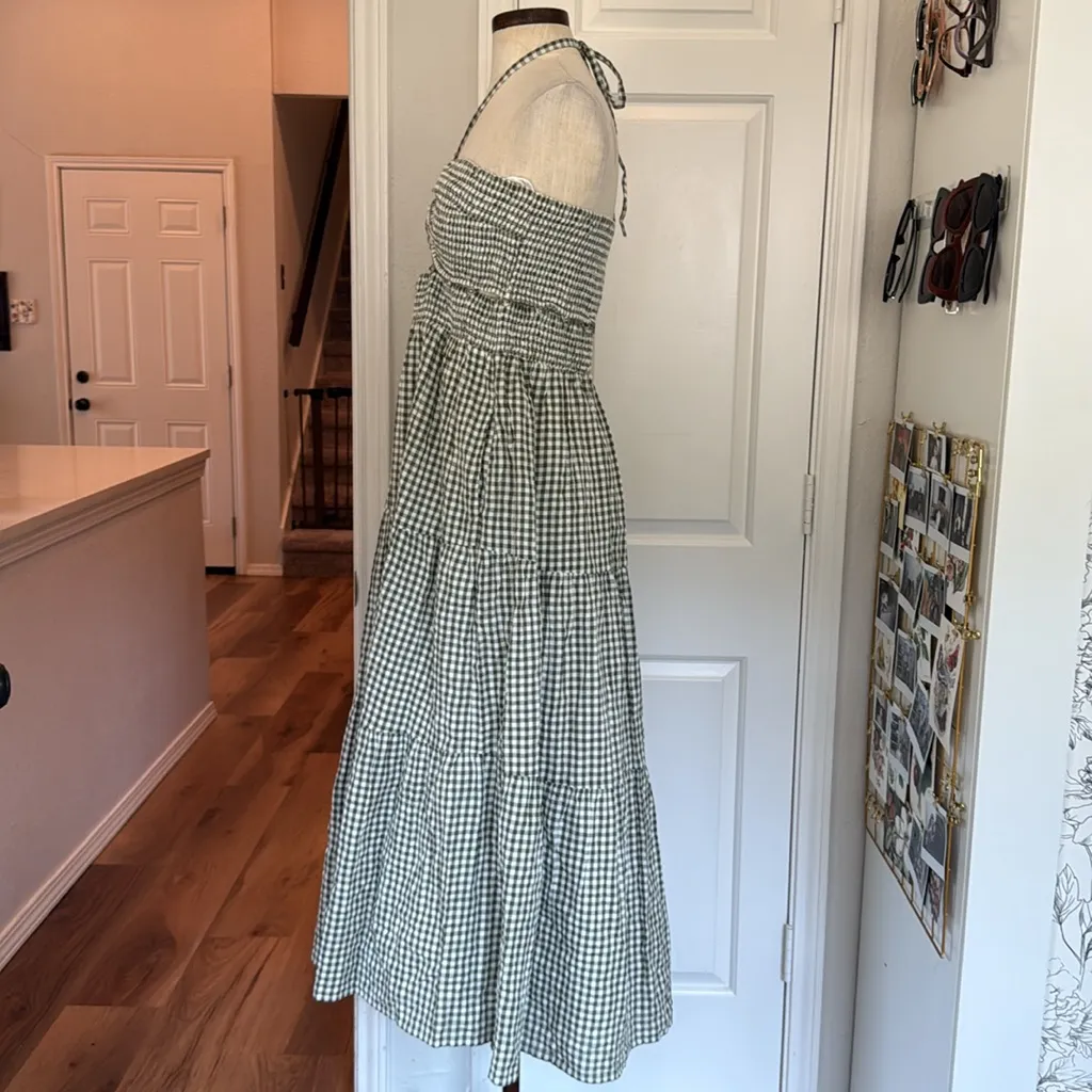 Madewell Modular gingham tiered removeable midi dress - Image 12