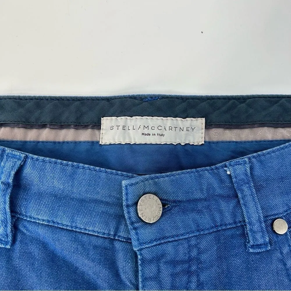 Stella McCartney Y2K low rise cerulean blue slim stretch ankle jeans, size 32 - Image 11