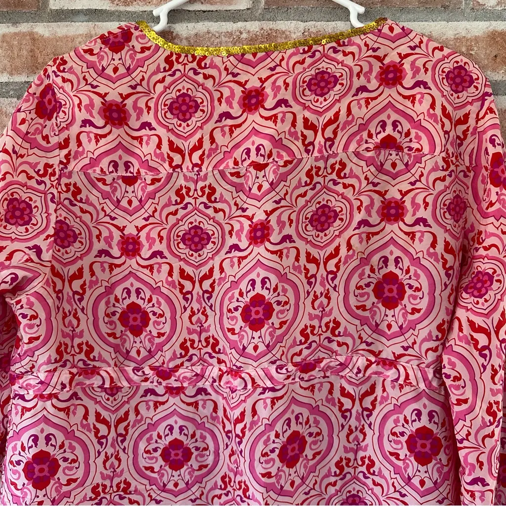 Victoria’s Secret Y2K Silk Swim Cover Up Tunic Dress Women’s Medium Large Pink - Image 8