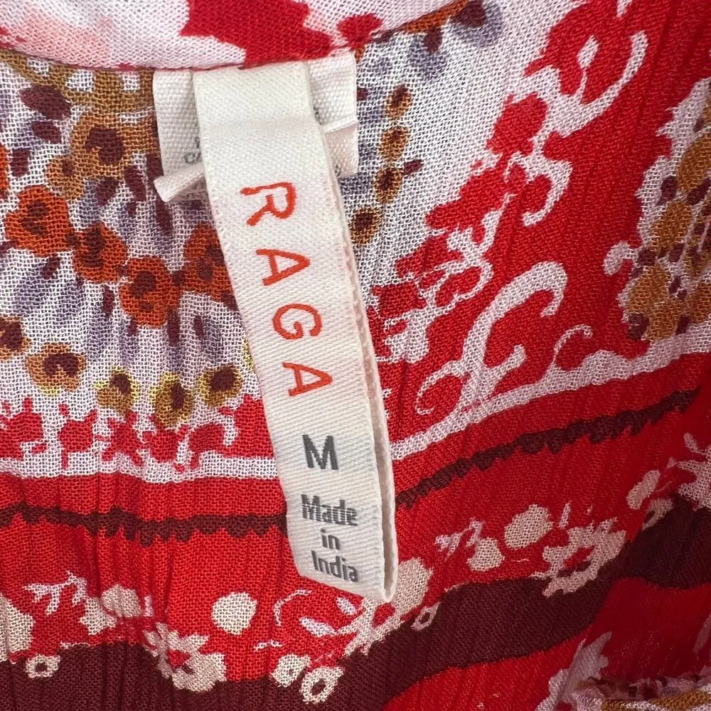 Raga Red Boho Maxi Dress Size Medium - Image 8