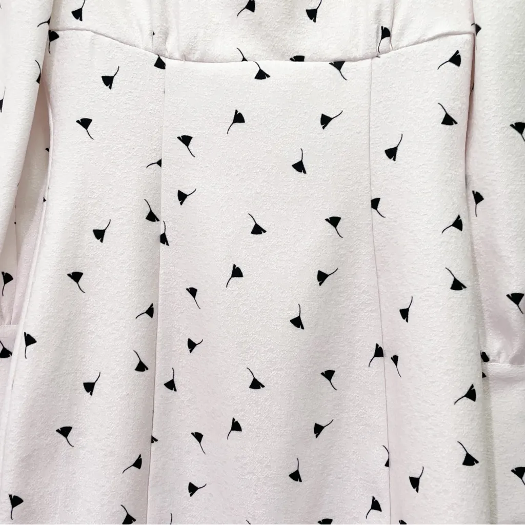 Mestiza New York Katrina Mini Dress Pale Pink Black Print Puff Sleeve Size 0 - Image 12