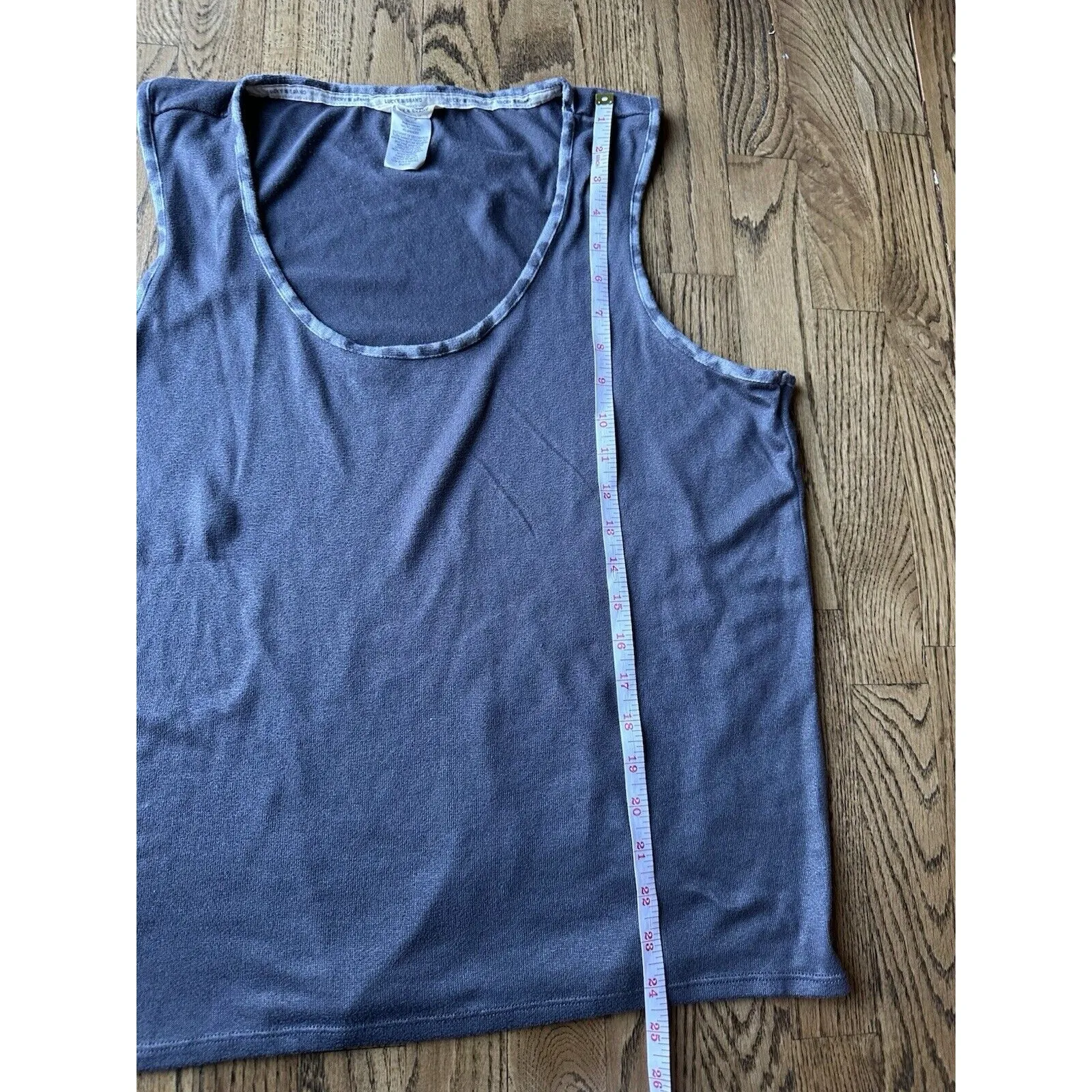 Lucky Brand‎ Women's Soft Feel Tank 2XL Grey Animal Print Accent Soft Cozy EUC - Image 4