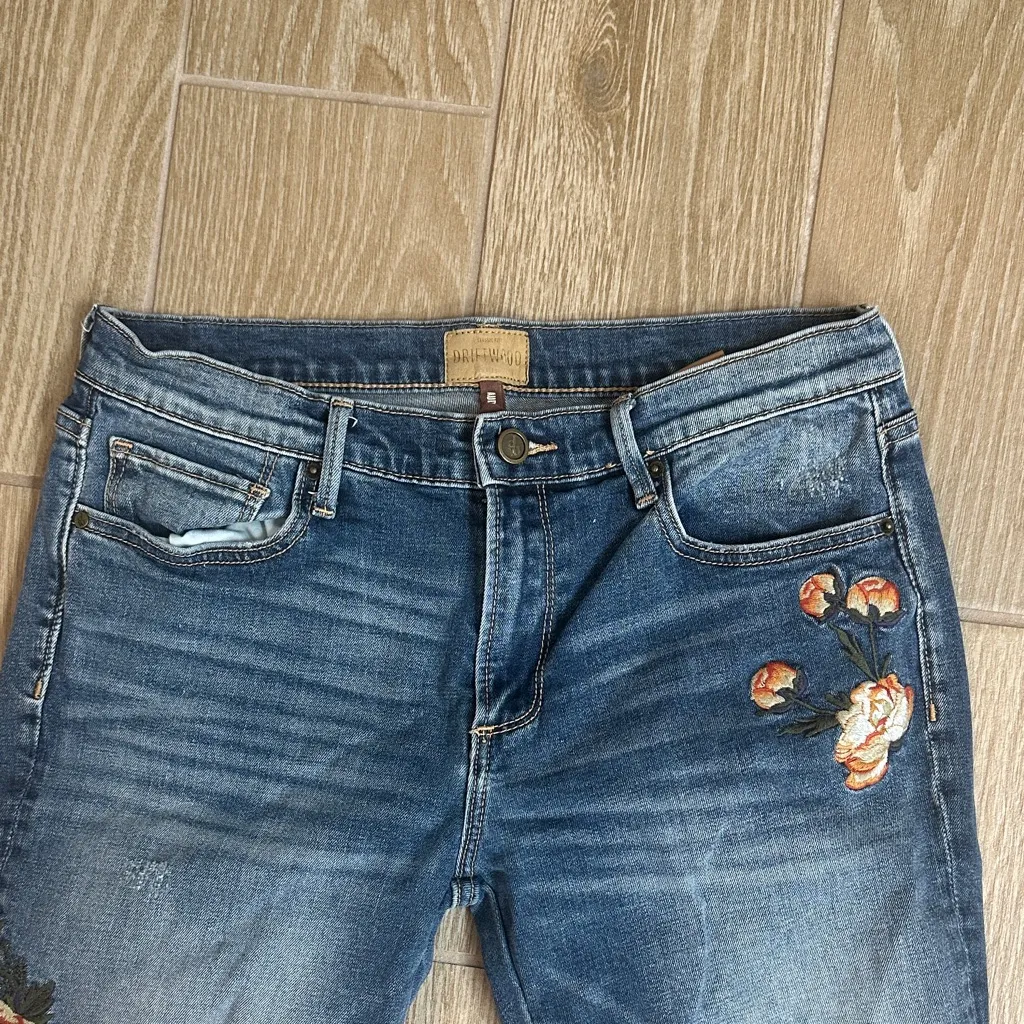 Driftwood Audrey Classic Fit Embroidered Jeans - Image 4