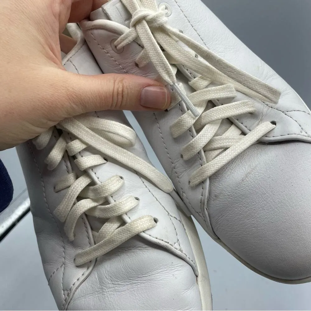 Cole Haan Grandpro White Leather Lace Up Sneakers Womens 9 Flats Shoes Classic - Image 3