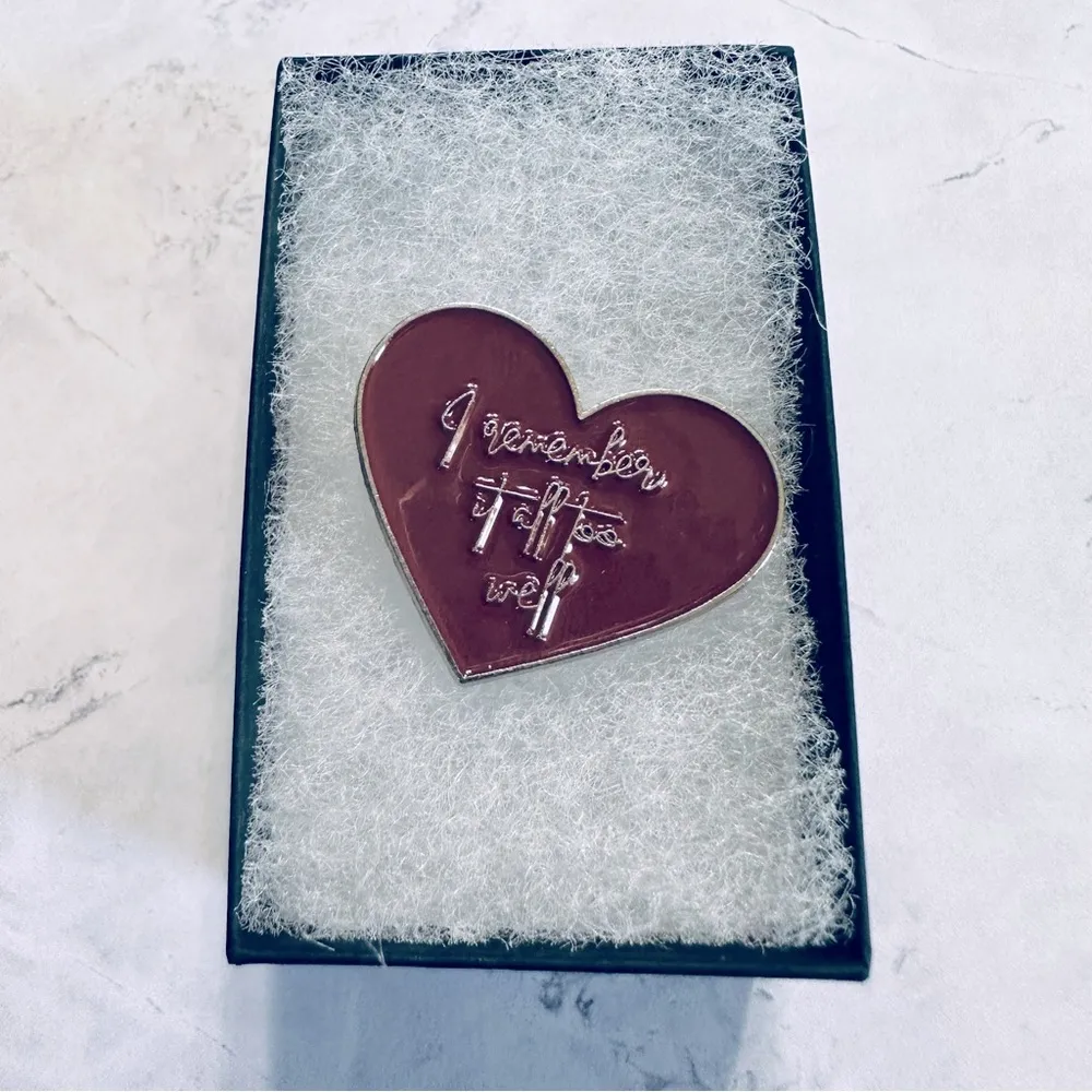 Taylor Swift All Too Well Red Heart Enamel Pin - Image 4