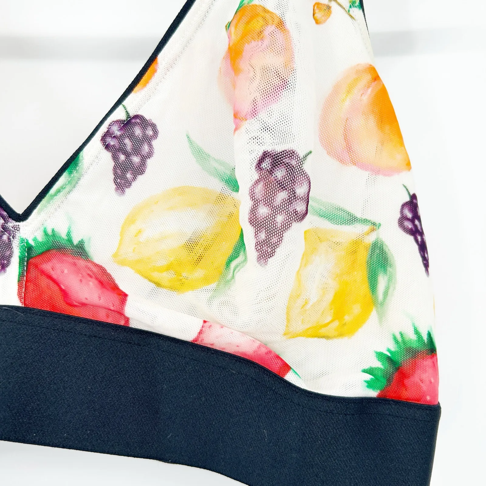 Parade Womens Pin Up Novelty‎ Lingerie Fruit Print Plunge V - Image 3