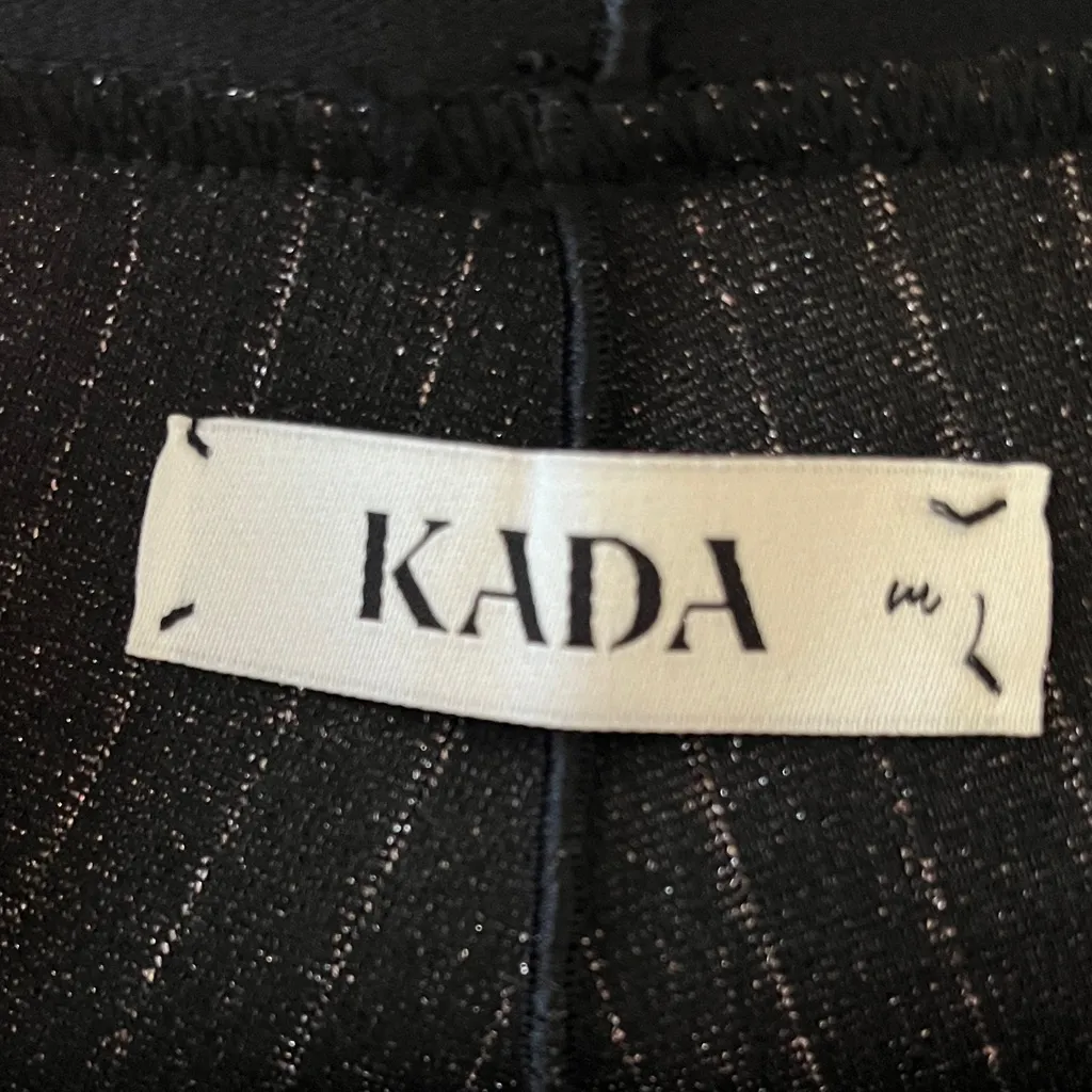 Kada Black and White Striped Pants Brief Size Medium - Image 10