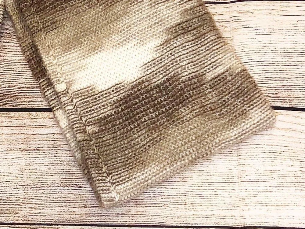 Peruvian Alpaca Collection Brown and Cream Alpaca Scarf - Image 4