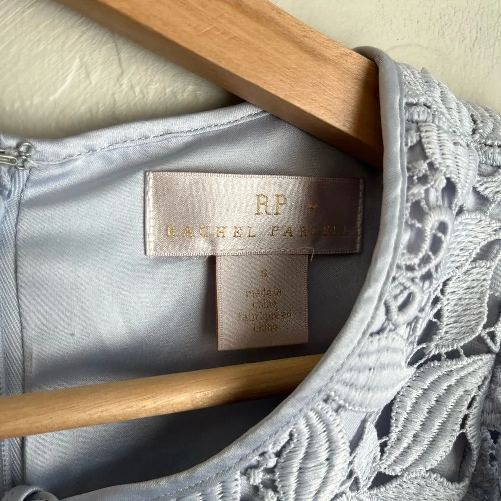 Rachel Parcell Floral Lace Sheath Dress Powder Blue Small - Image 8