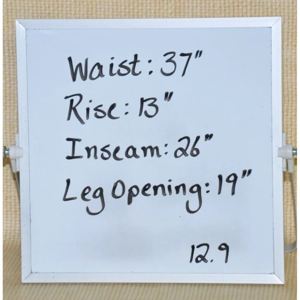 Larry Levine Black Cropped Ankle Linen Blend Pants Size 16 Casual Cargo Pocket - Image 8