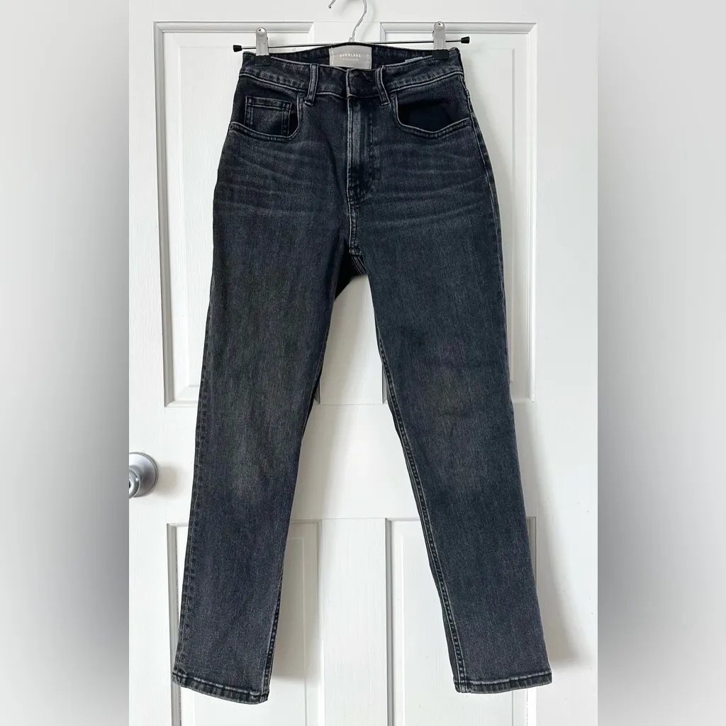 Everlane The Curvy Cheeky Crop Jean in Washed Black Denim Size 25 - Image 3