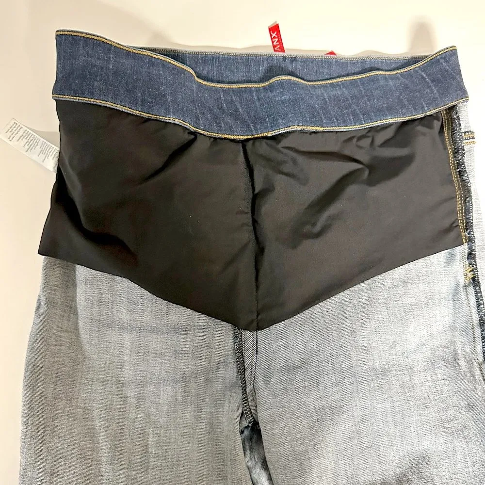 Spanx Cropped Flare Raw Hem Jeans - Image 12