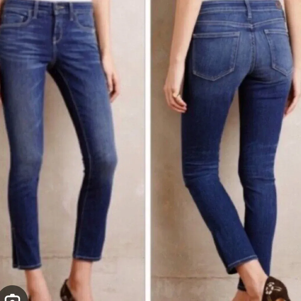 Anthropologie‎ Pilcro And The Letterpress Stet Cropped Ankle Jeans Dark Wash - Image 3