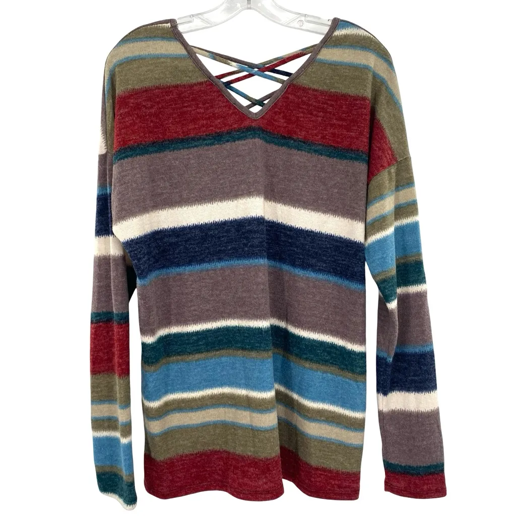 Purson Los Angeles Women’s Southwestern Knit Sweater Red Size M - Image 4