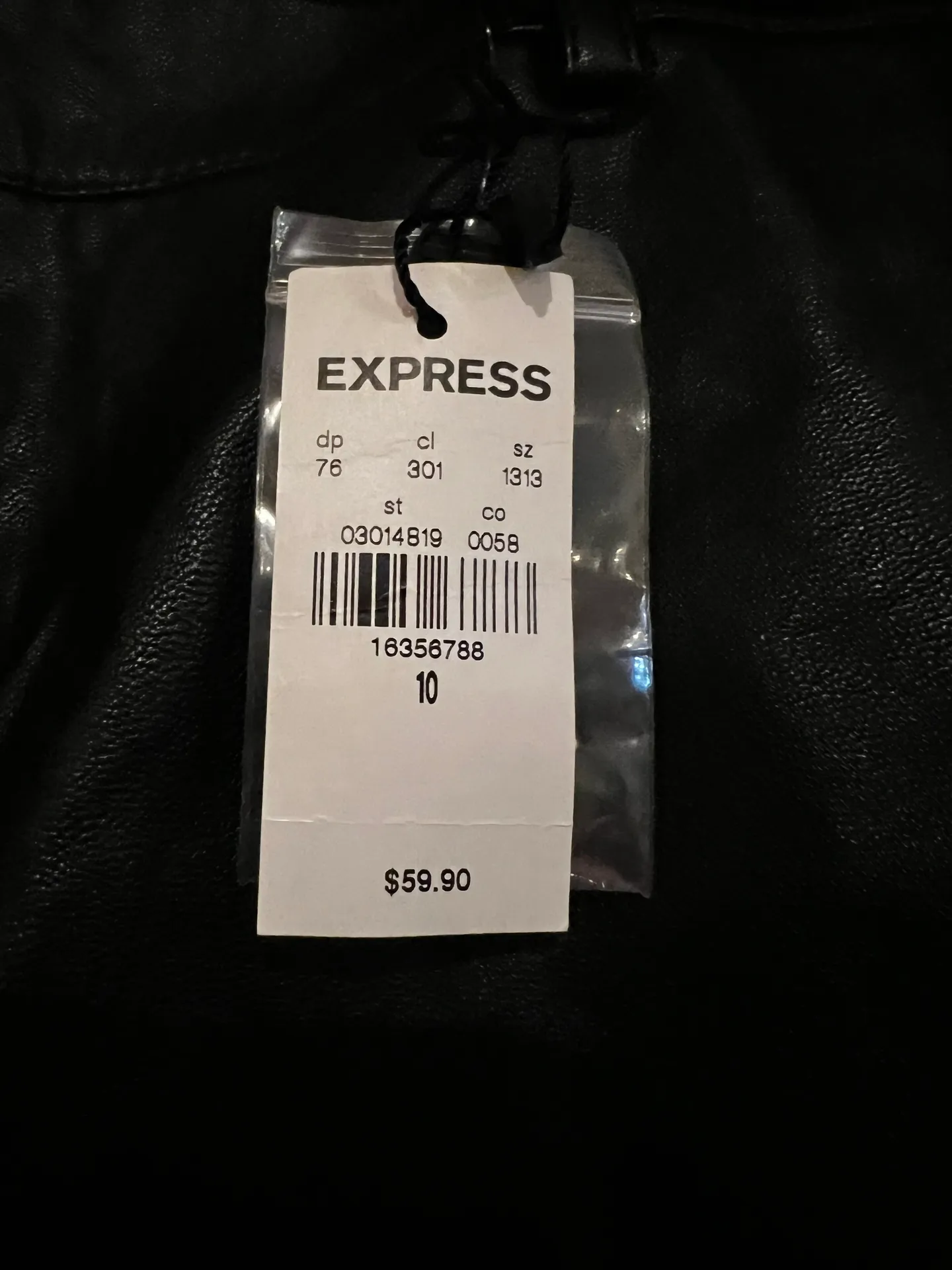 Faux Leather black Shorts - Image 3