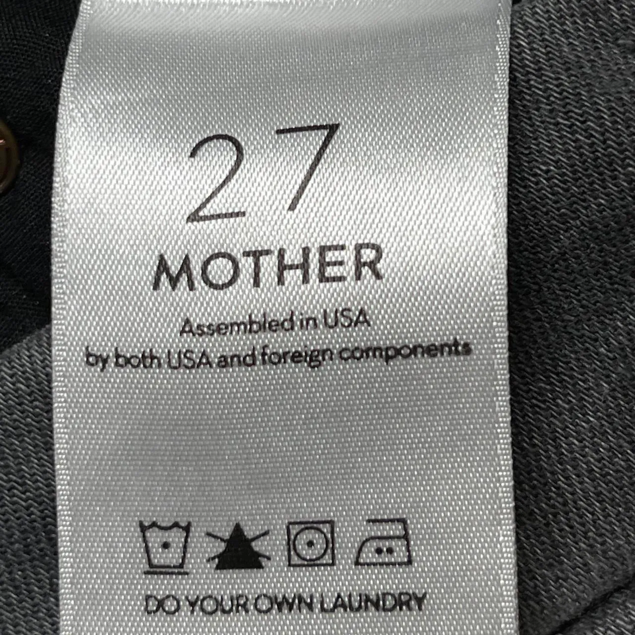 Mother Denim The Looker High Waisted Dagger Ankle Fray Ash Lacey Saloon Jeans 27 - Image 8