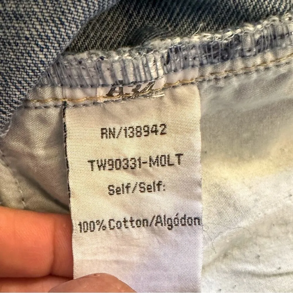 NEW Twelve by ontwelth Cropped Denim Raw Hem Jeans, NWT, Size 31 Waist Blue - Image 11