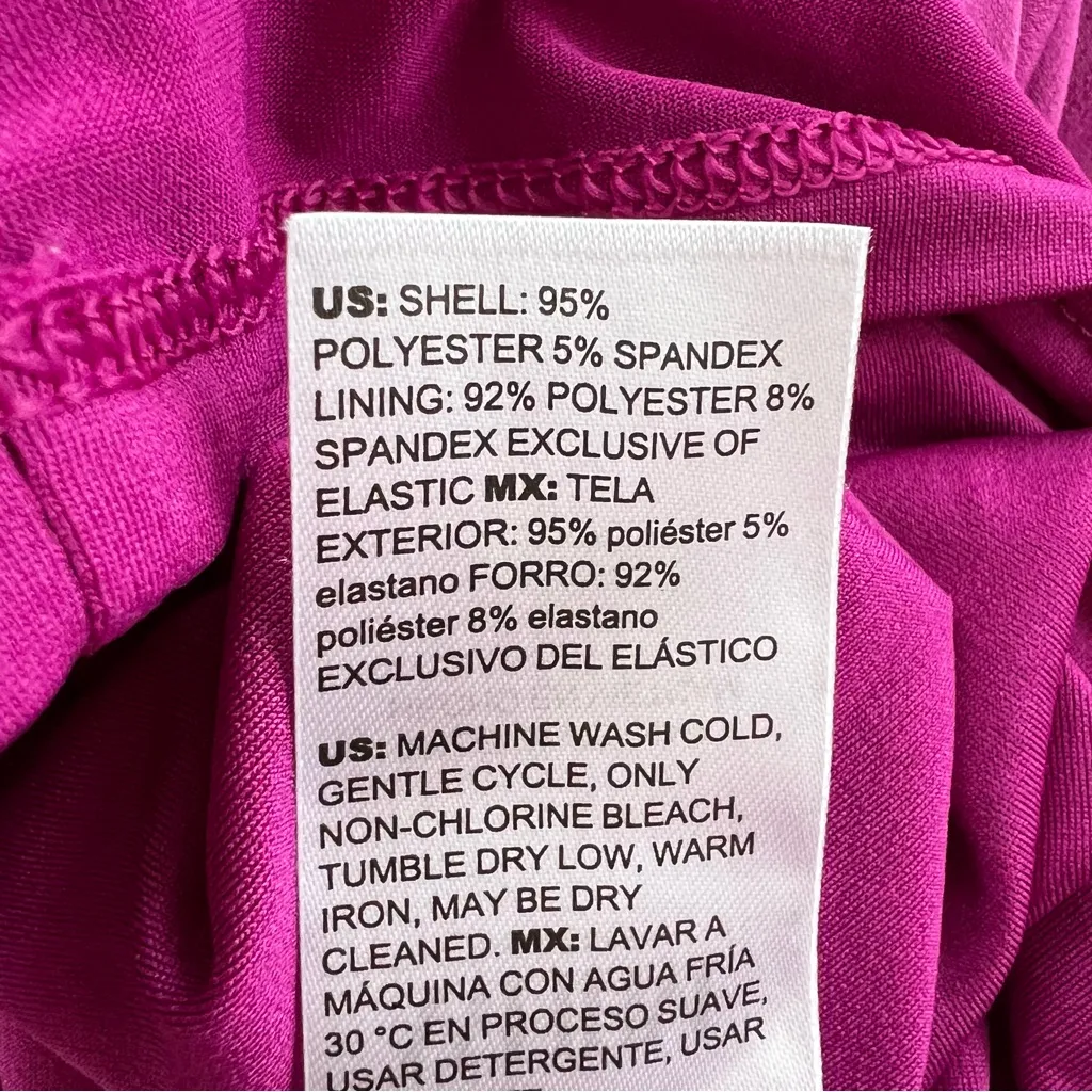 NWT WHBM Dress Tie Shoulder Mini Cap Sleeves Purple Knit M Smock Waist Party - Image 14