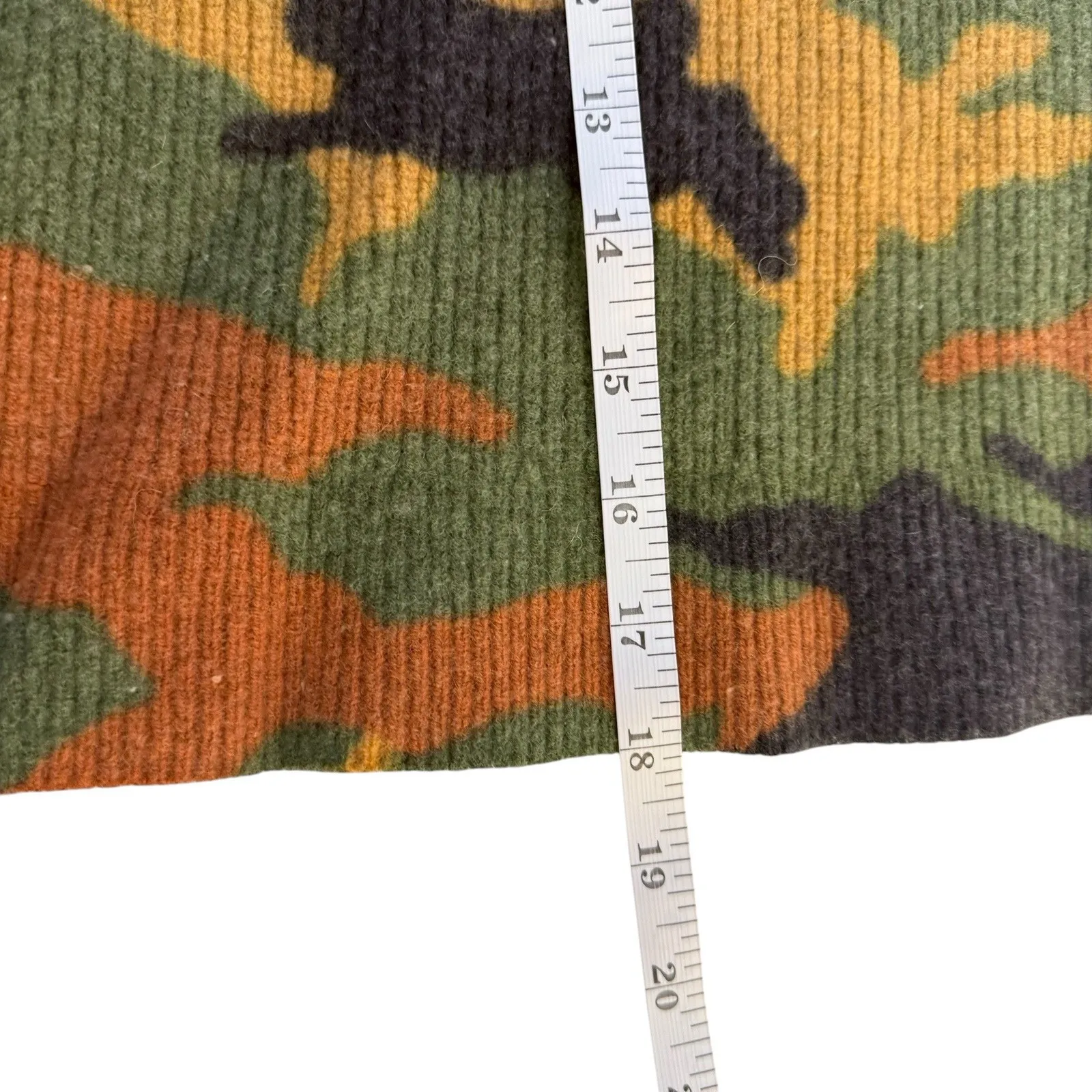 Madewell Cottontail Camo Wide Sleeve Sweater 100% Merino Wool Womens Medium - Image 12