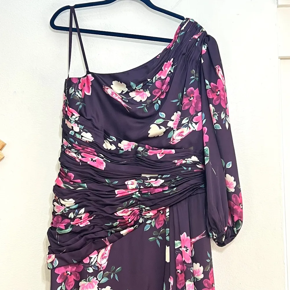 Mac Duggal Ieena 2634 Floral Print One Sleeve Gown - Image 4