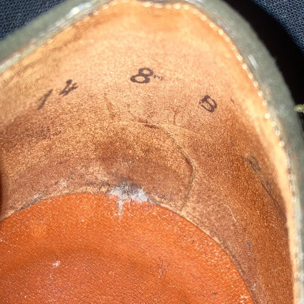 Vintage Olive Green Suede Yves Saint Laurent Paris Mary Jane Shoes Size 8 - Image 7