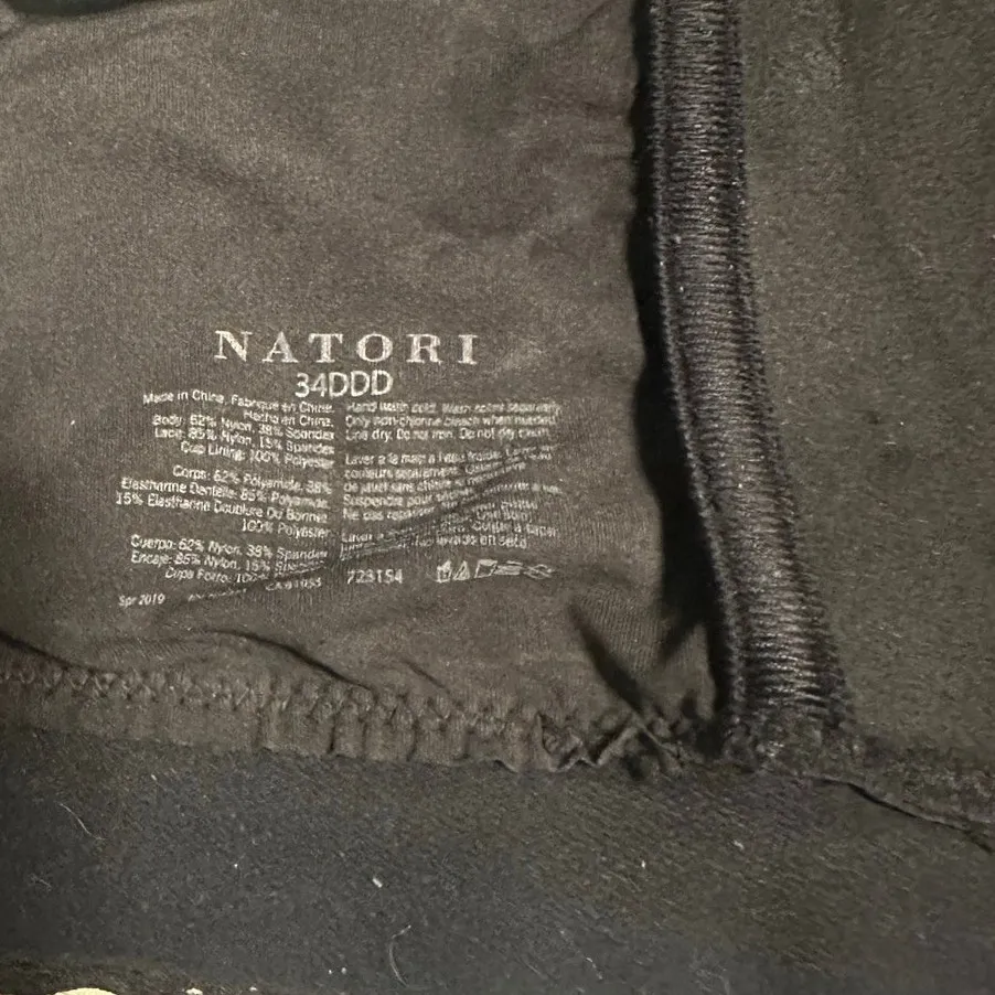 Natori Bliss Perfection Contour Soft Cup Bra Size 34DDD Lace Wireless Black - Image 6