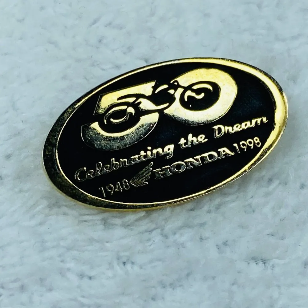 American Honda Motor Co 50th Anniversary Tie Tack Lapel Pin Motorcycle Collector - Image 2