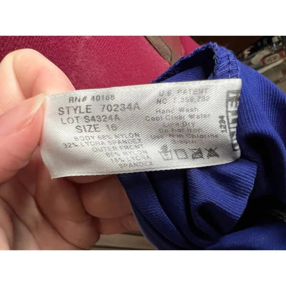 Miraclesuit one piece swimsuit striped blue - Image 10