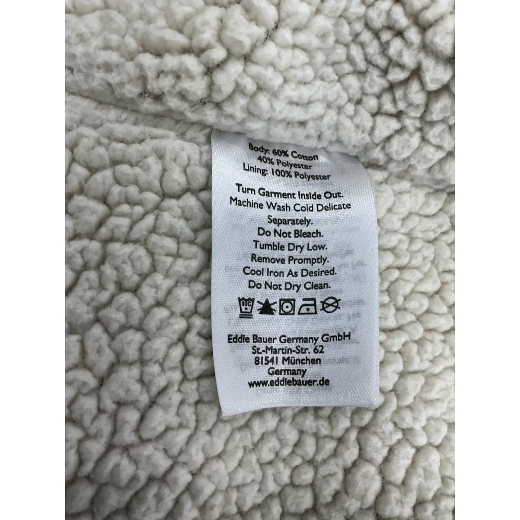 Womans Eddie Bauer XL Cardigan Black Red Checked Lined Open Front - Image 4