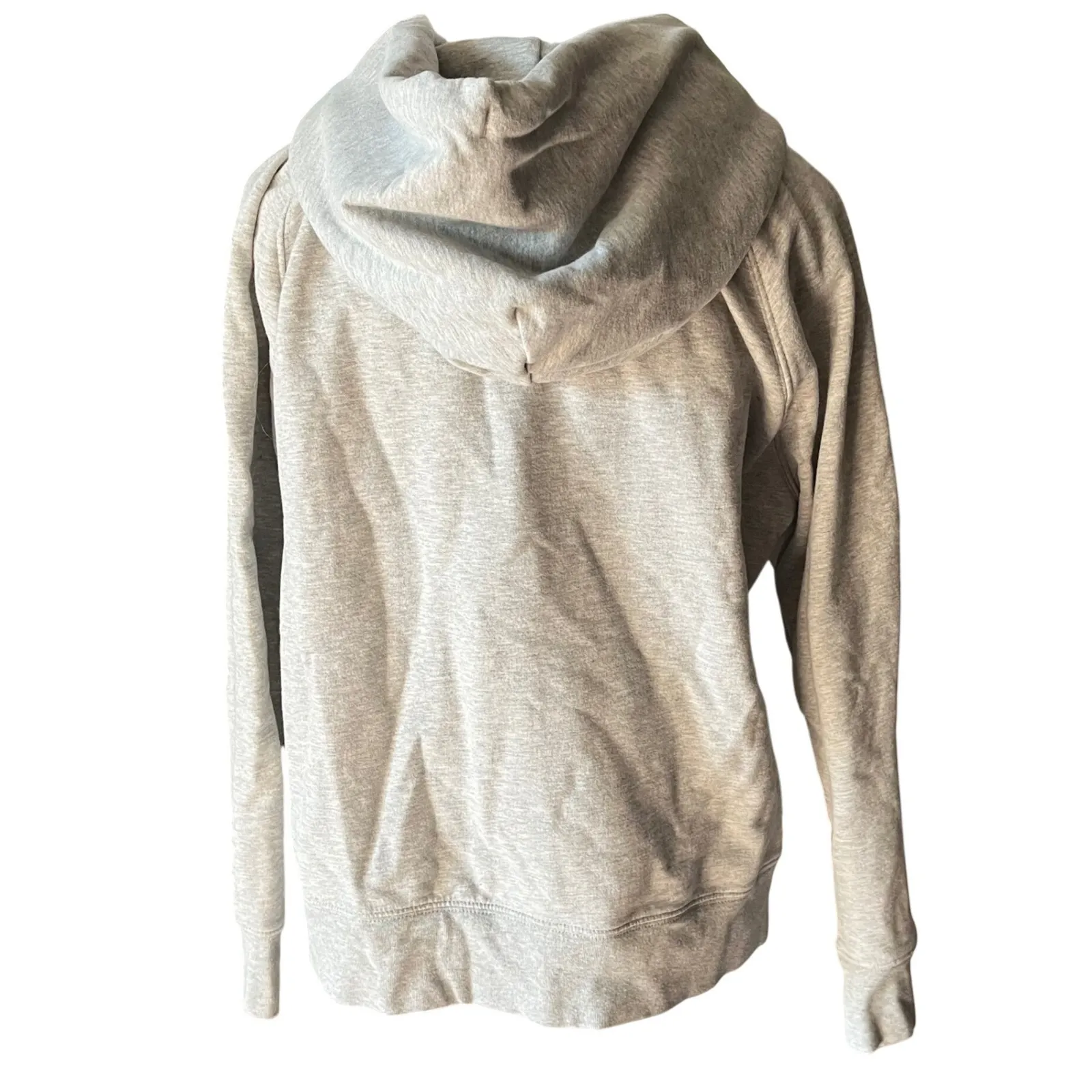 GAP Gray Full Zip Hoodie Sweatshirt Womens Large Collegiate Logo Casual Lounge - Image 4