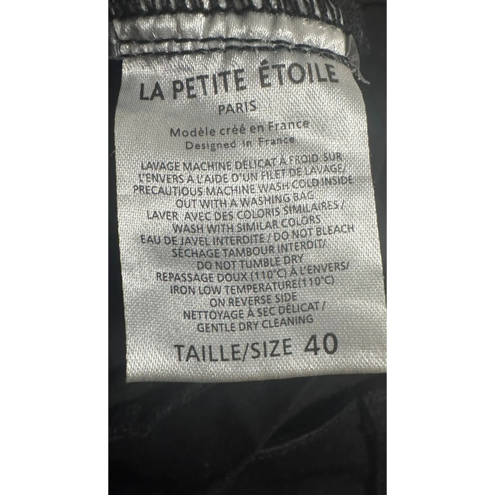 La Petite Etoile Paris Black Patch Pocket Straight Pants Collette - Image 6