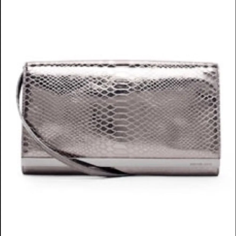 Michael Kors  Tilda Python-Embossed Clutch Bag - Image 2