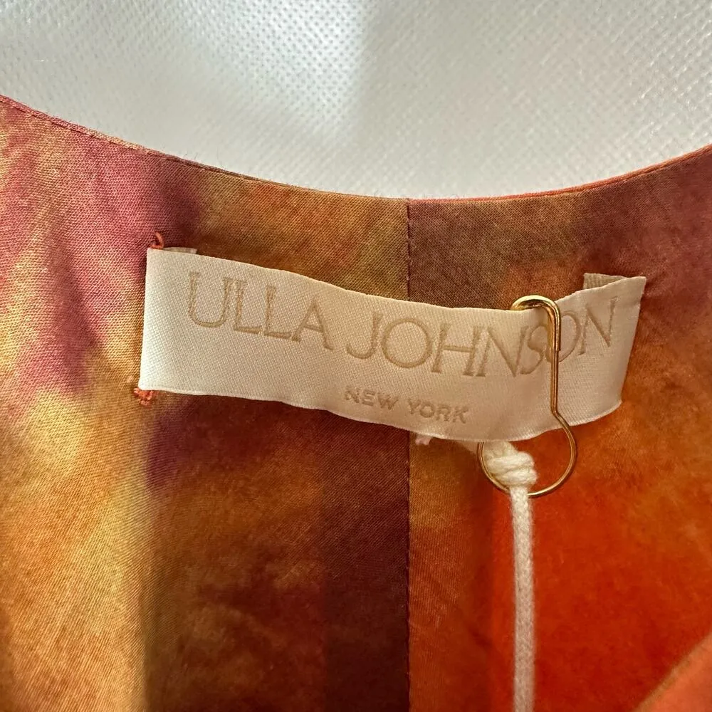 Ulla Johnson Valentina Braided Tie Belt  Midi Dress in Red Topaz Size US 6 - Image 4