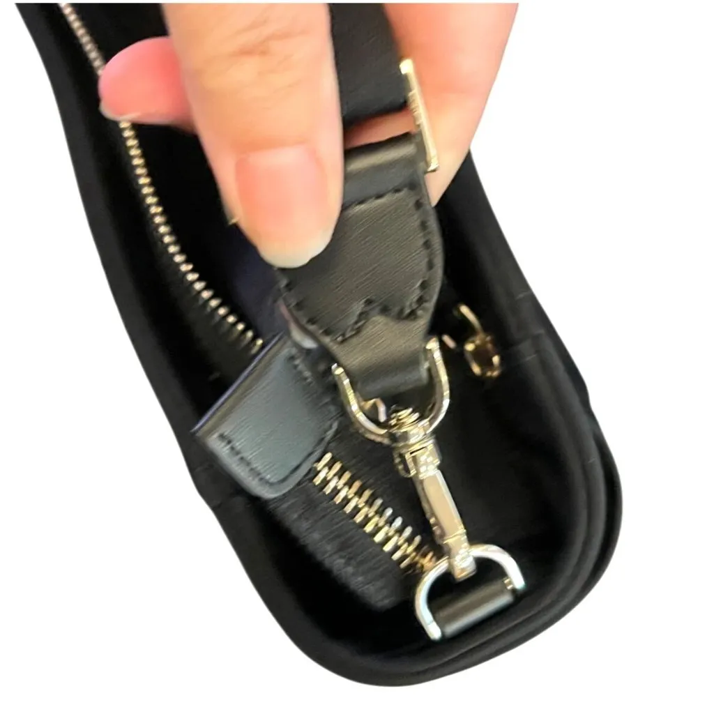 Kate Spade New York Chelsea Medium Satchel Zipp-Top Tote Bag Black Nylon New - Image 9