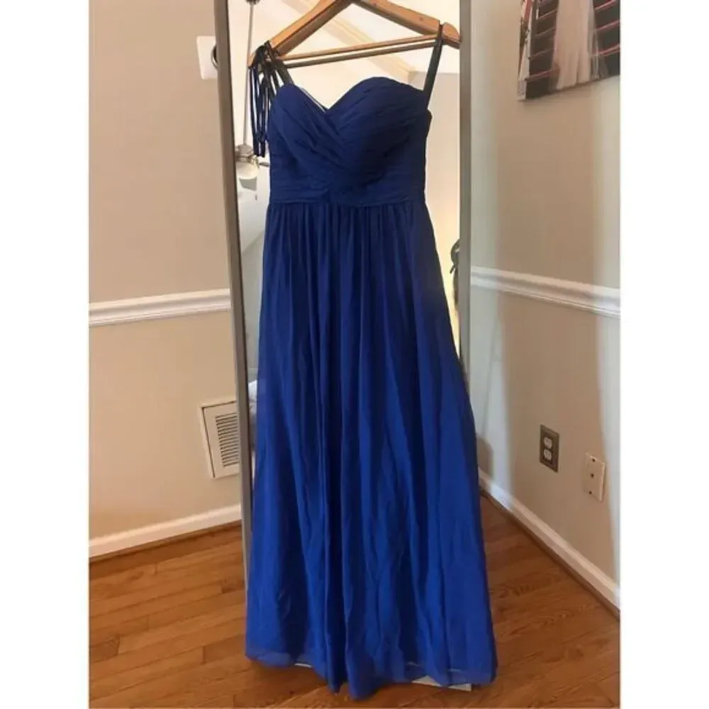 Bill Levkoff Blue Strapless Formal Long Dress Size‎ 8 - Image 2