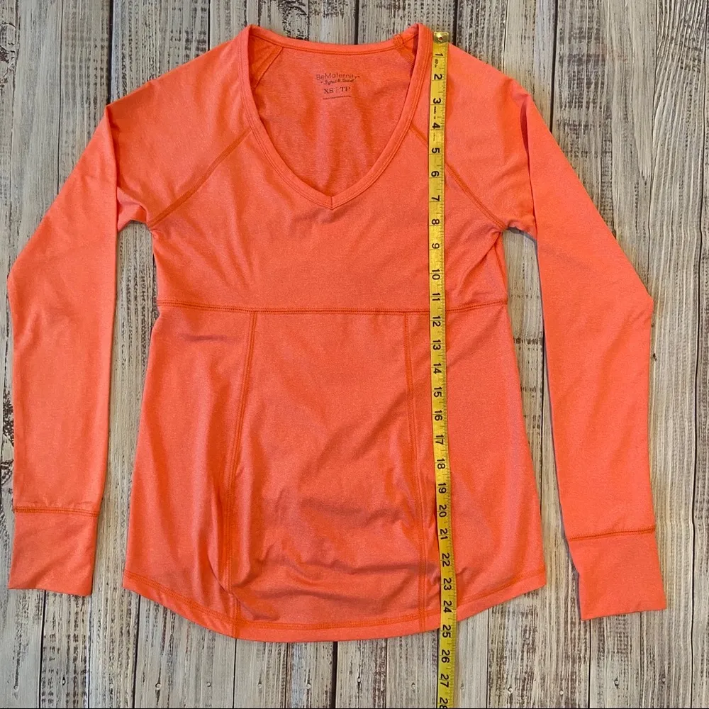 BeMaternity by Ingrid & Isabel Long Sleeve Top. Size XSmall. EUC Orange - Image 6