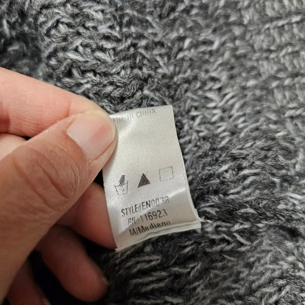 Easel Tri-Color Chambray Contast Two Fer Tunic Sweater Size Medium - Image 9