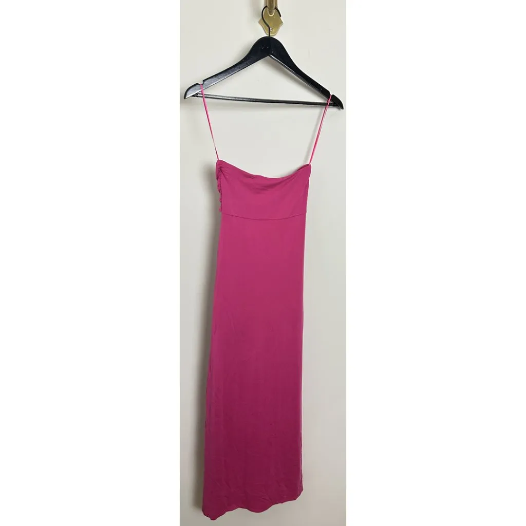 L*SPACE Corsica Cutout Strapless Cover-Up Dress in Bougainvillea Size X-Small - Image 8