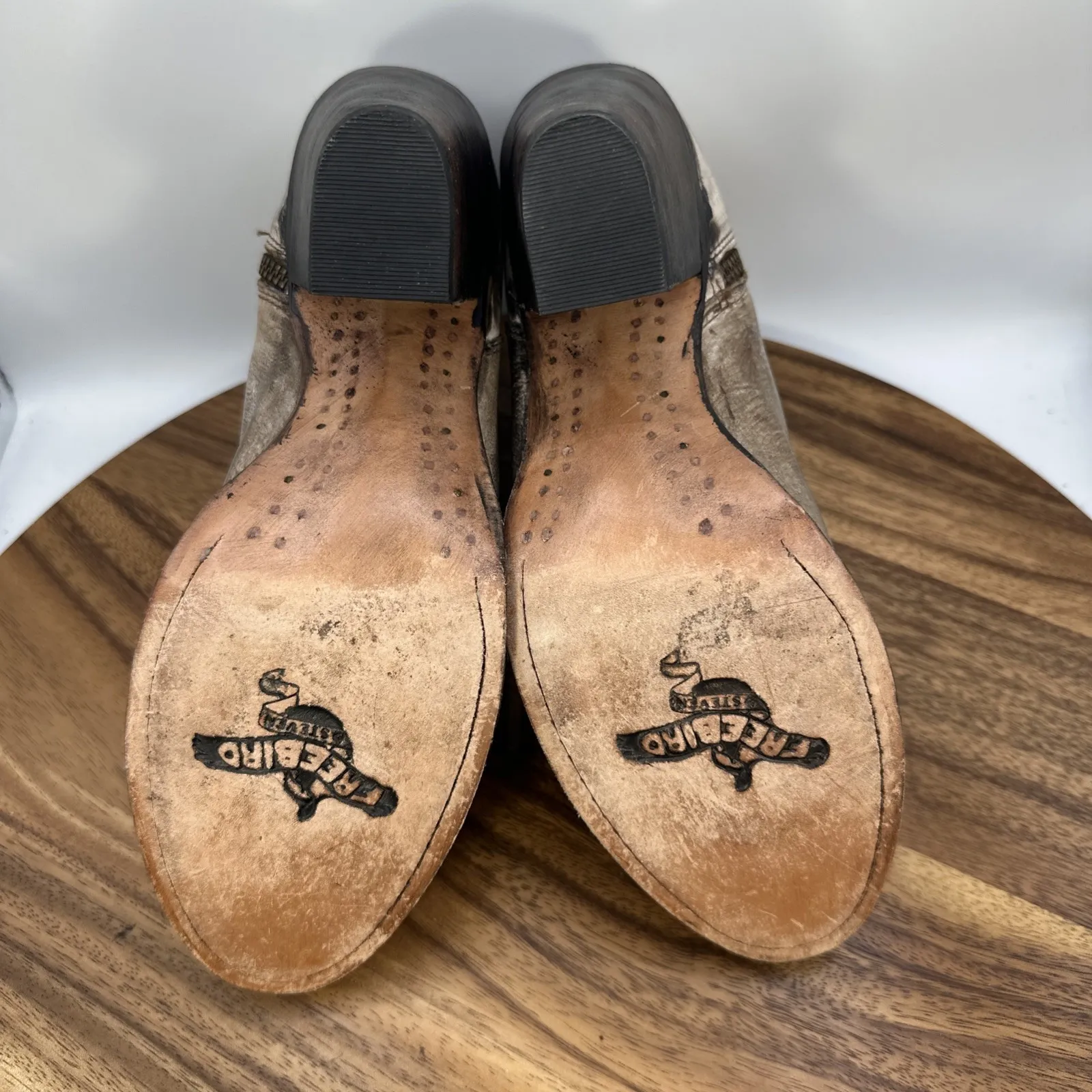 Freebird by Steven Detroit Ankle Boots‎ Bootie Distressed Brown Boho Women's 10 - Image 8