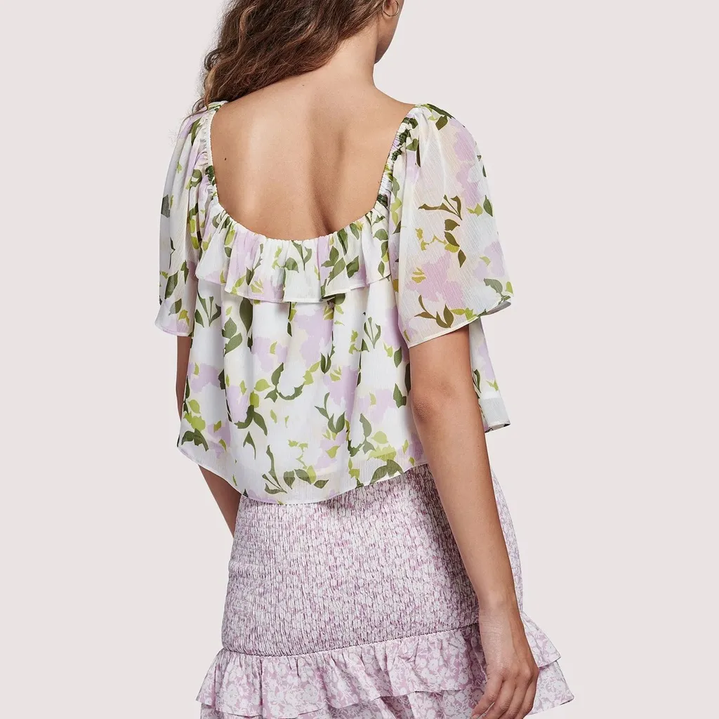 Sweet Pea Lilac Floral Top NWT - Image 3