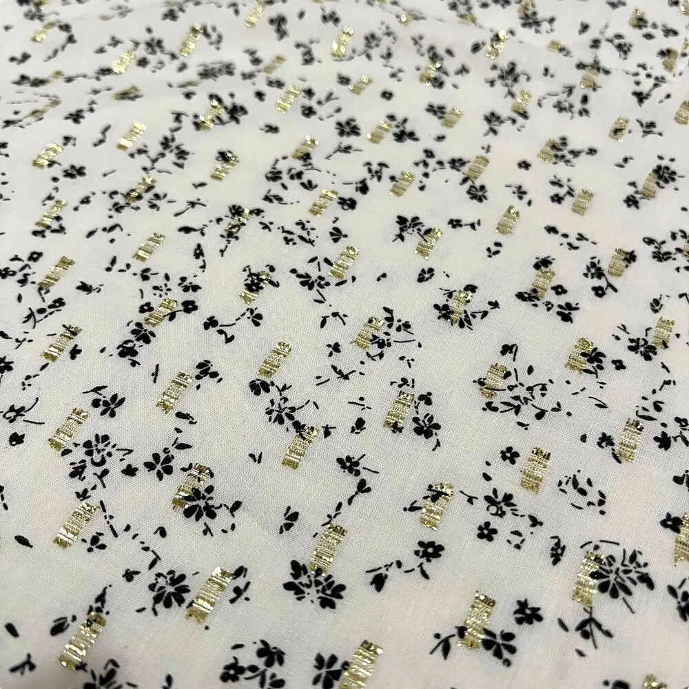 Vince Camuto SMALL Cream Floral Print Puffy Elastic Sleeve Split Neck Blouse - Image 11