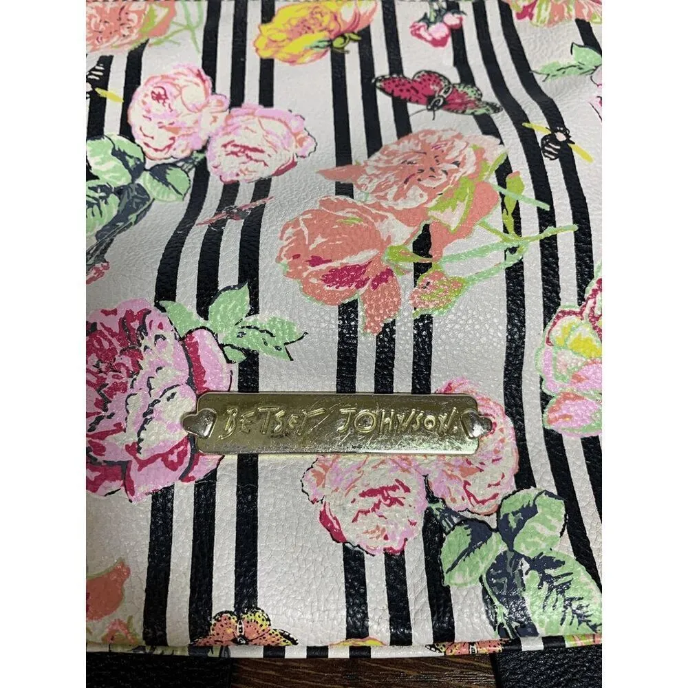 Betsey Johnson Gift Boxed Floral Big Bow Wallet Handbag Multi-Color Size 8x12" - Image 3