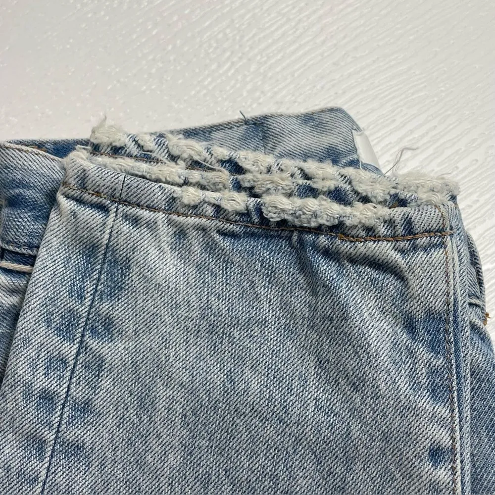 MOUSSY Vintage MV 111‎ Light Blue Naval Tapered Mid Jeans 540FSC11 - Image 11