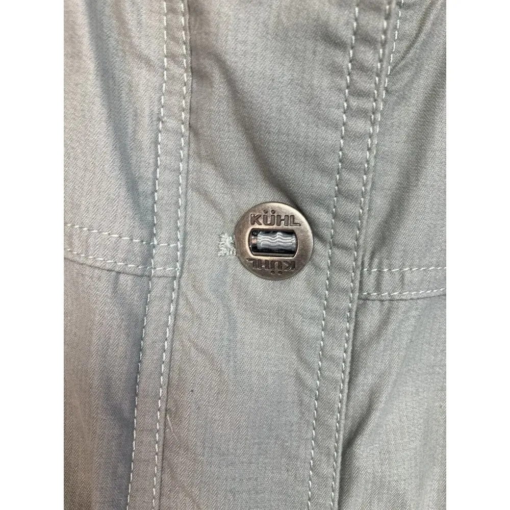 *Kuhl Rekon Jacket Womens Size Small Light Gray Safari Utility Zip Hood Outdoor - Image 11