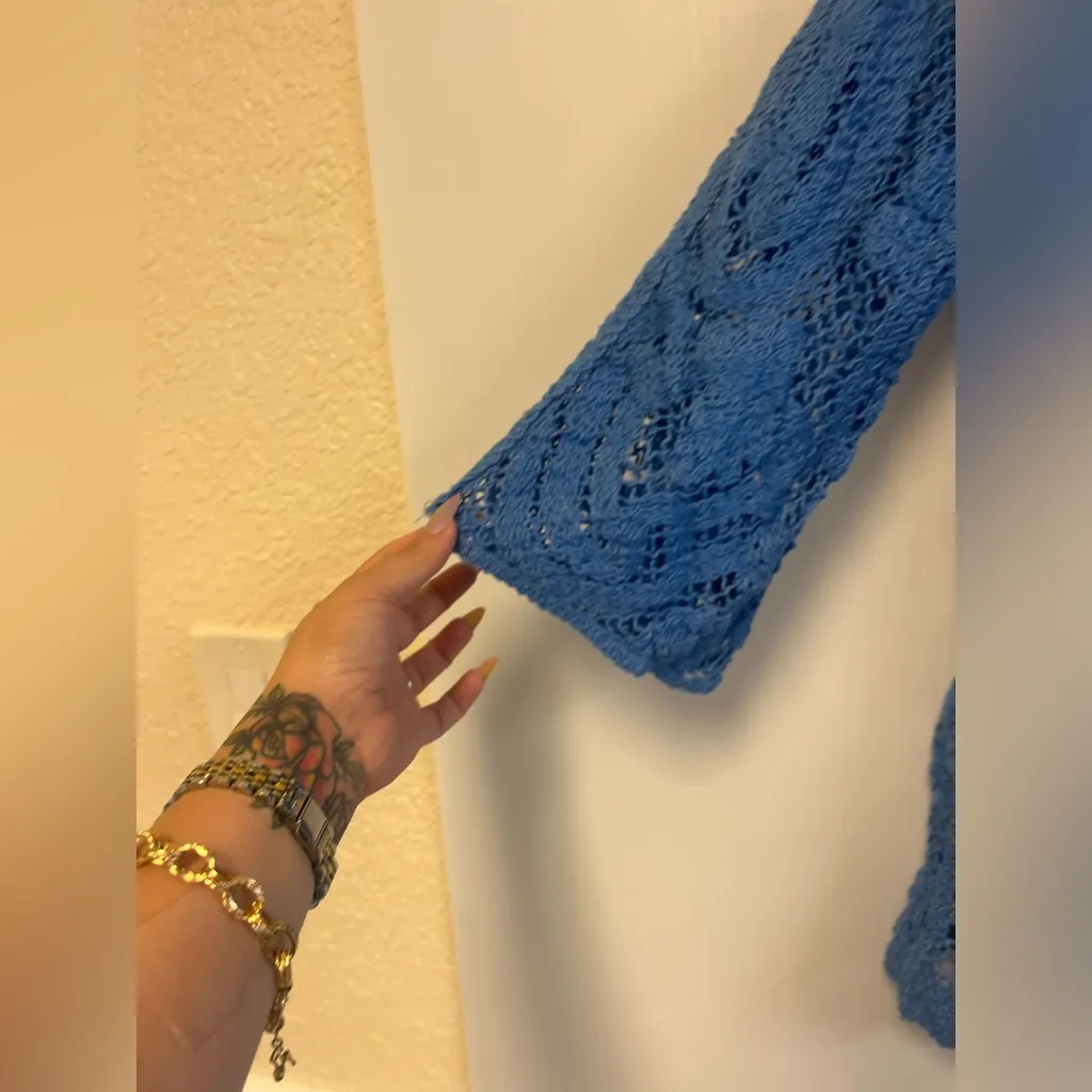 Women's Nina Leonard Scalloped Edge‎ Crotchet Open Cardigan - Image 3