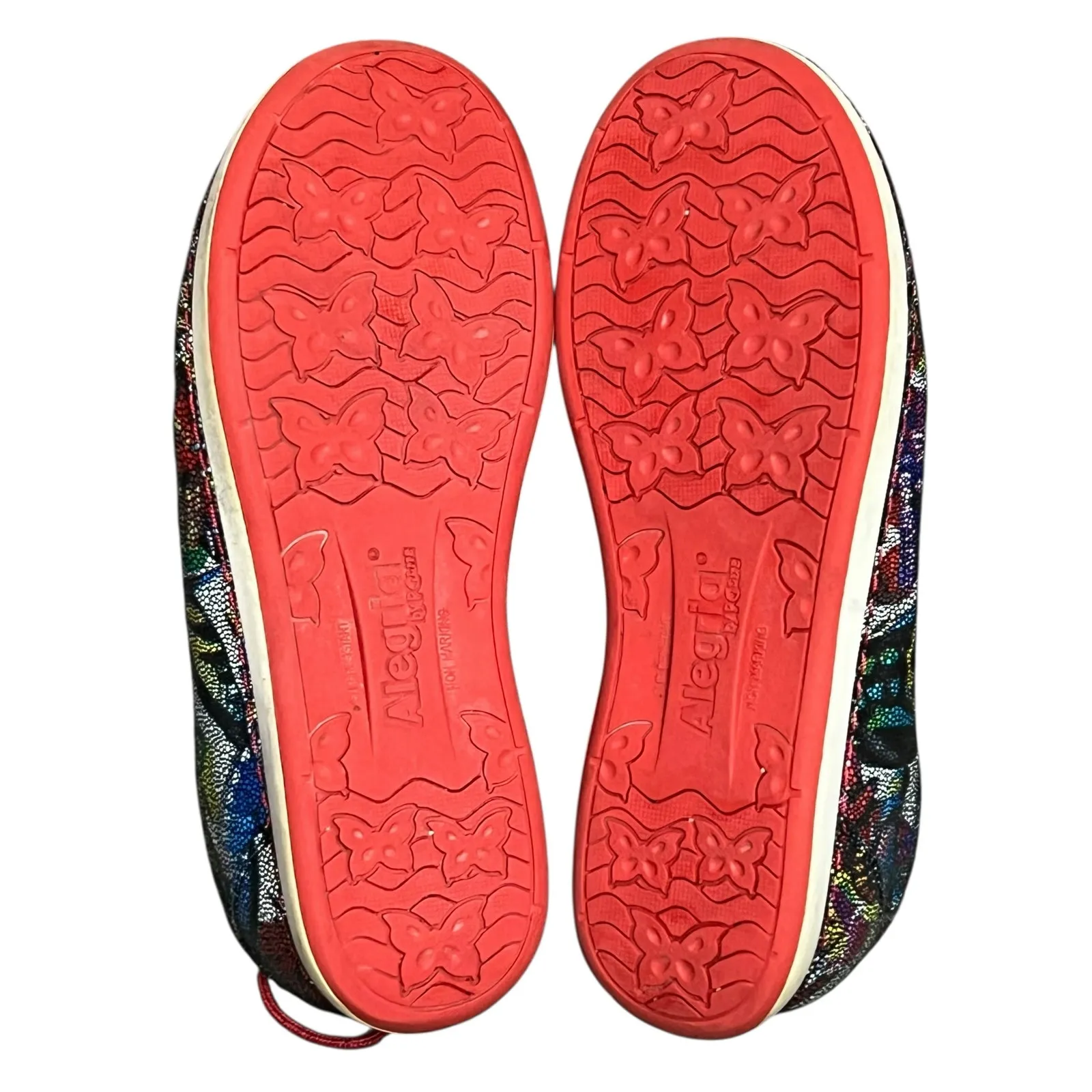Alegria PG Lite Sneaker Womens 9.5-10 Multicolor Mosaic Butterfly Leather Artsy - Image 14