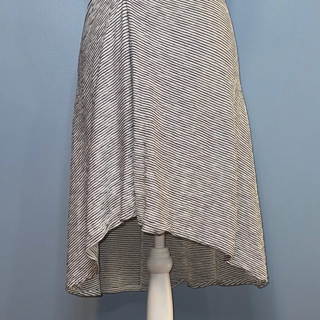 Max Studio Black & White Striped High Low Dress Size Small - Image 4