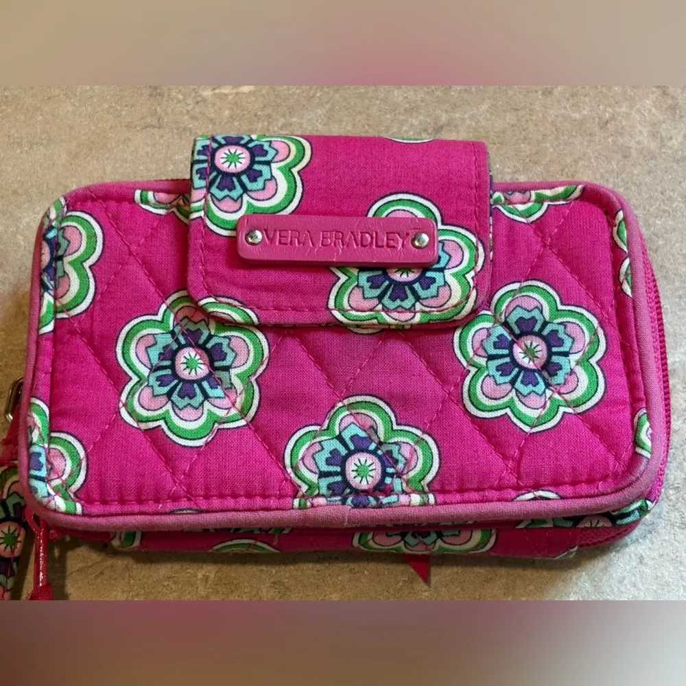 Vera Bradley Floral Pink Wristlet Wallet - Image 2